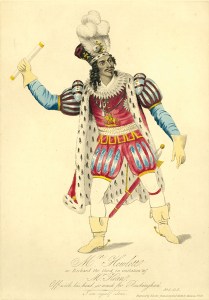 (Drawing by Harvard Theatre Collection, Houghton Library) James Hewlett (1778–1836) played Richard the III (pictured) and other starring roles at the African Grove Theater.